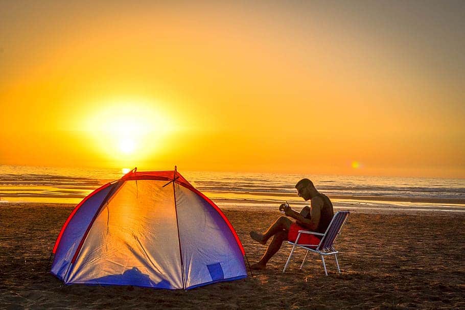 beach camping in california